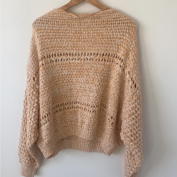 NWT Free People Coconut Loose Weave Sweater - Picture 4 of 16